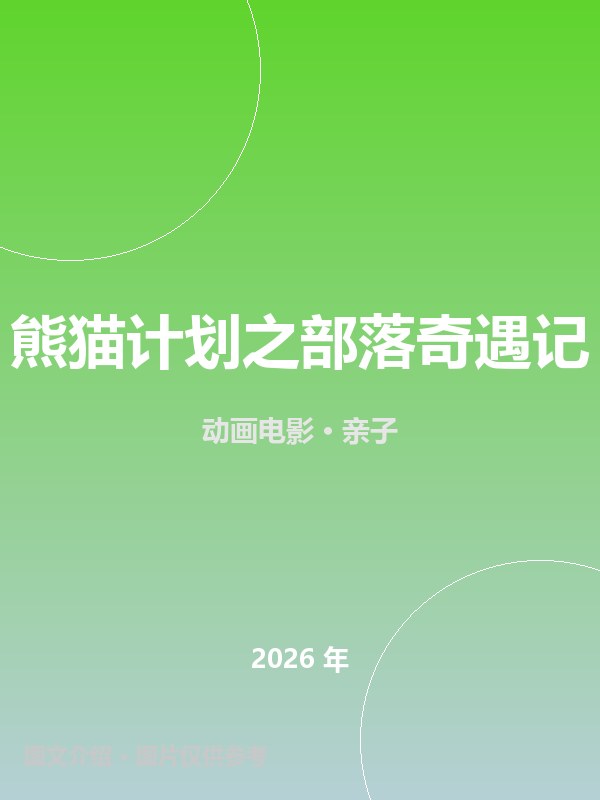 熊猫计划之部落奇遇记 海报